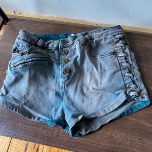 free people shorts in sz 27 grey/blue